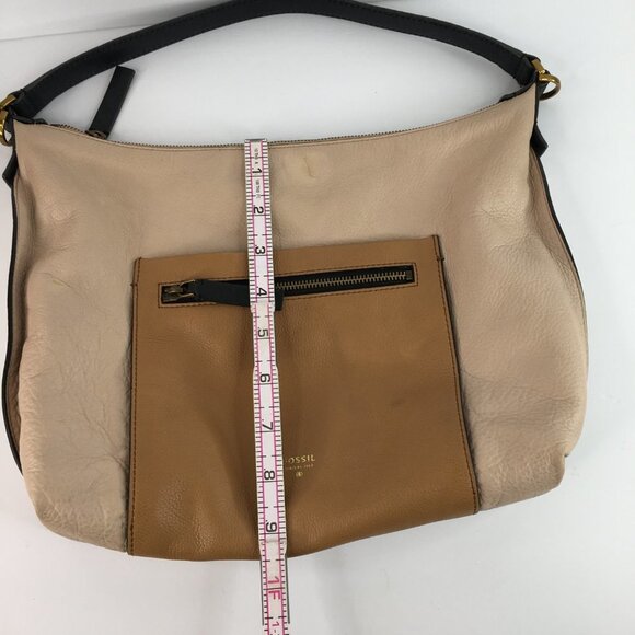 Fossil Vickery Shoulder Bag Brown Handbag Leather Boho Slouch Bag Casual - Picture 10 of 16